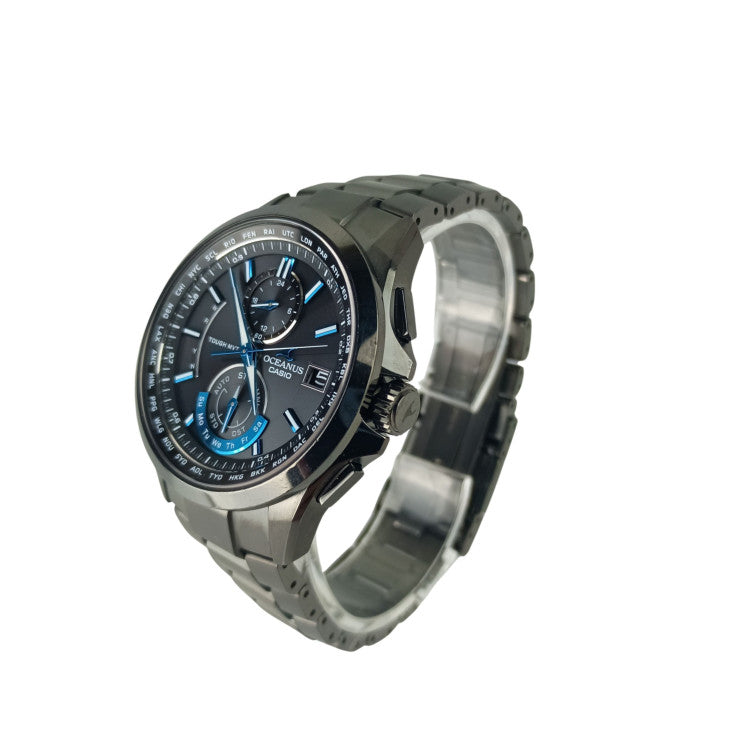 CASIO カシオ 時計 OCEANUS オシアナス OCW-T2500B-1AJF ブラック系 チタン メンズ アナログ 美品