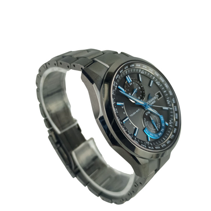CASIO カシオ 時計 OCEANUS オシアナス OCW-T2500B-1AJF ブラック系 チタン メンズ アナログ 美品