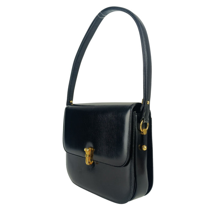 COMTESSE コンテス ハンドバッグ ショルダーバッグ ブラック系 レザー レディース ゴールド金具 2WAY 美品