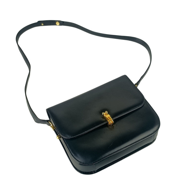 COMTESSE コンテス ハンドバッグ ショルダーバッグ ブラック系 レザー レディース ゴールド金具 2WAY 美品