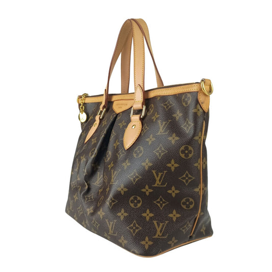 LOUIS VUITTON ルイヴィトン ハンドバッグ モノグラム パレルモPM M40145 ブラウン系 PVC レザー レディース 2WAY ショルダーバッグ ゴールド金具 美品