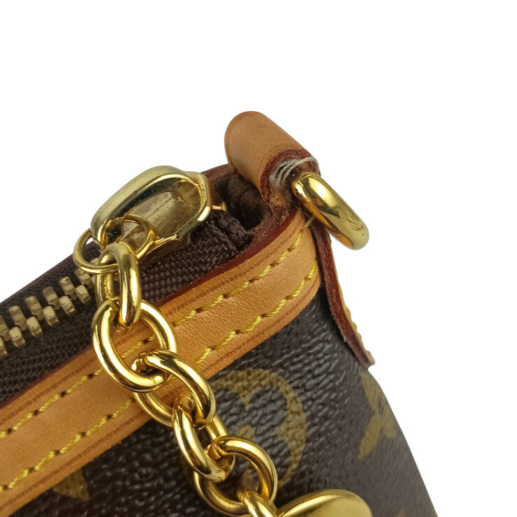 LOUIS VUITTON ルイヴィトン ハンドバッグ モノグラム パレルモPM M40145 ブラウン系 PVC レザー レディース 2WAY ショルダーバッグ ゴールド金具 美品