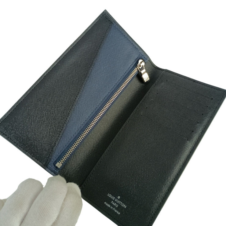 LOUIS VUITTON ルイヴィトン 長財布 タイガ ポルトフォイユ アレクサンドル NM M64507 アルドワーズ レザー メンズ シルバー金具 二つ折り 美品