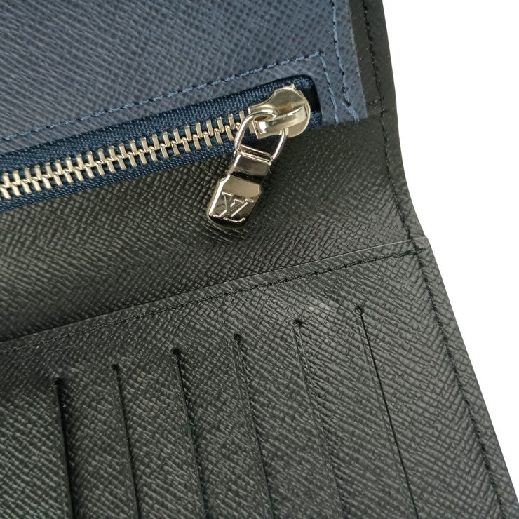 LOUIS VUITTON ルイヴィトン 長財布 タイガ ポルトフォイユ アレクサンドル NM M64507 アルドワーズ レザー メンズ シルバー金具 二つ折り 美品