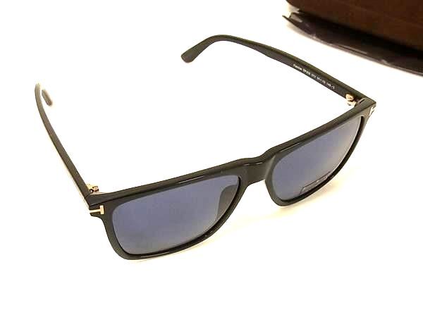 TOM FORD トムフォード サングラス Fletcher TF832 ブラック クリアブルー プラスチック メンズ 超美品