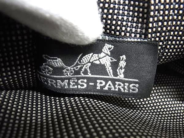 HERMES エルメス トートバッグ エールライン トートMM グレー キャンバス ユニセックス シルバー金具 美品