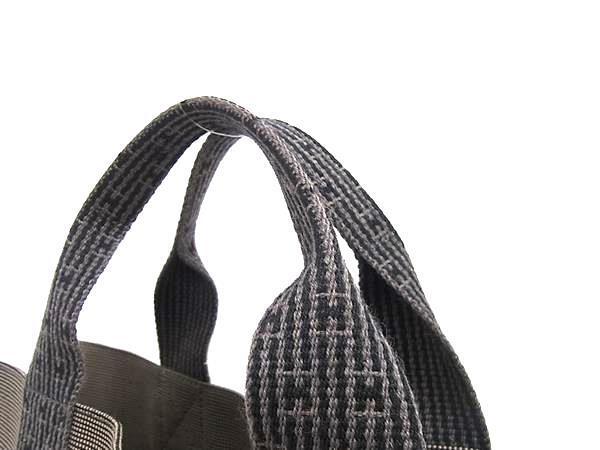 HERMES エルメス トートバッグ エールライン トートMM グレー キャンバス ユニセックス シルバー金具 美品