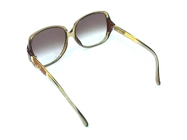 ChristianDior ディオール サングラス CDロゴ 2238 ブラウン クリアグレージュ プラスチック レディース 美品