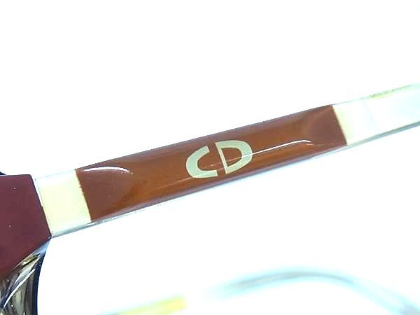 ChristianDior ディオール サングラス CDロゴ 2238 ブラウン クリアグレージュ プラスチック レディース 美品
