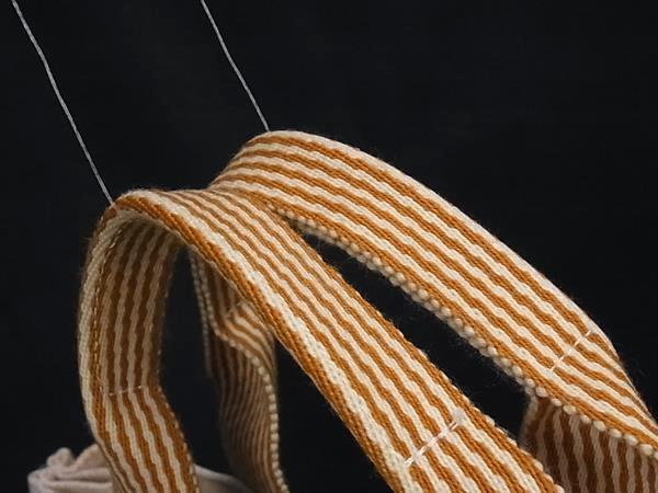 HERMES エルメス トートバッグ ニューフールトゥ トートMM オレンジ系 キャンバス レディース 美品