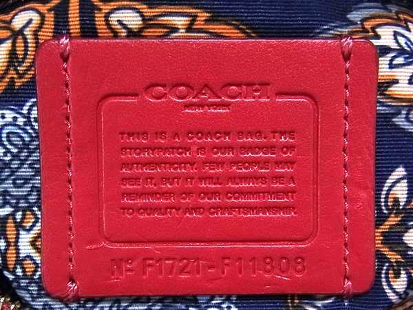 COACH コーチ ハンドバッグ F11808 レッド レザー レディース 2WAY 美品