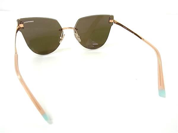 TIFFANY＆Co ティファニー サングラス TF3070 ゴールド ピンクゴールド メタル レディース ミラーレンズ 美品