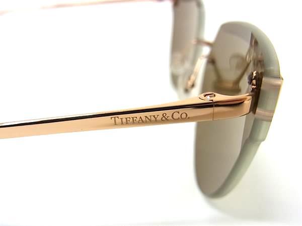 TIFFANY＆Co ティファニー サングラス TF3070 ゴールド ピンクゴールド メタル レディース ミラーレンズ 美品