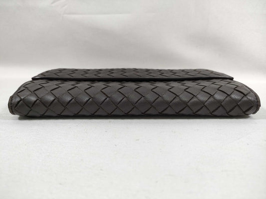 BOTTEGA VENETA ボッテガヴェネタ 長財布 イントレチャート 134075 ブラウン レザー ユニセックス Wホック 二つ折り