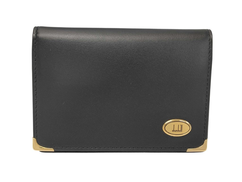 dunhill ダンヒル 名刺入れ オックスフォード カードケース WM4300A ブラック カーフレザー メンズ ゴールド金具 新品未使用展示品