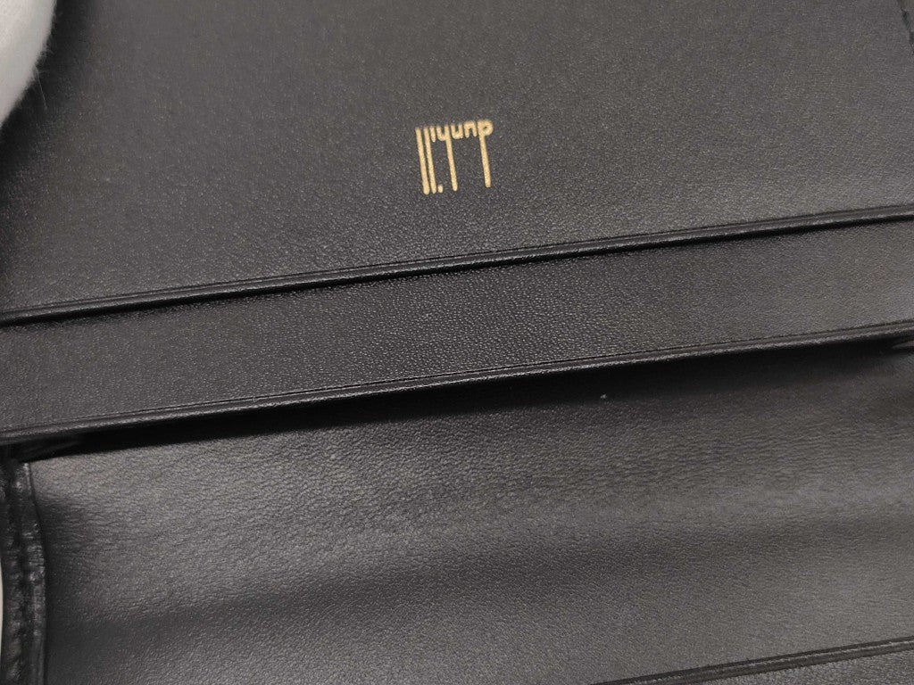 dunhill ダンヒル 名刺入れ オックスフォード カードケース WM4300A ブラック カーフレザー メンズ ゴールド金具 新品未使用展示品