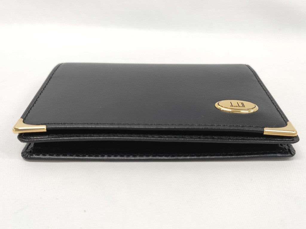 dunhill ダンヒル 名刺入れ オックスフォード カードケース WM4300A ブラック カーフレザー メンズ ゴールド金具 新品未使用展示品