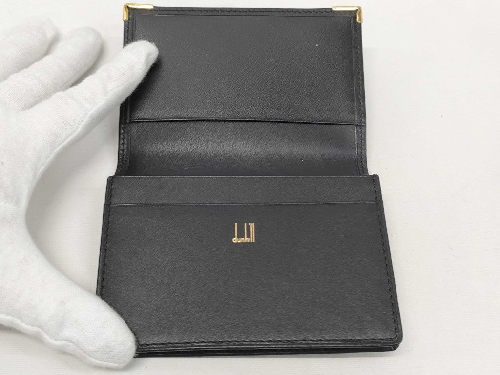 dunhill ダンヒル 名刺入れ オックスフォード カードケース WM4300A ブラック カーフレザー メンズ ゴールド金具 新品未使用展示品
