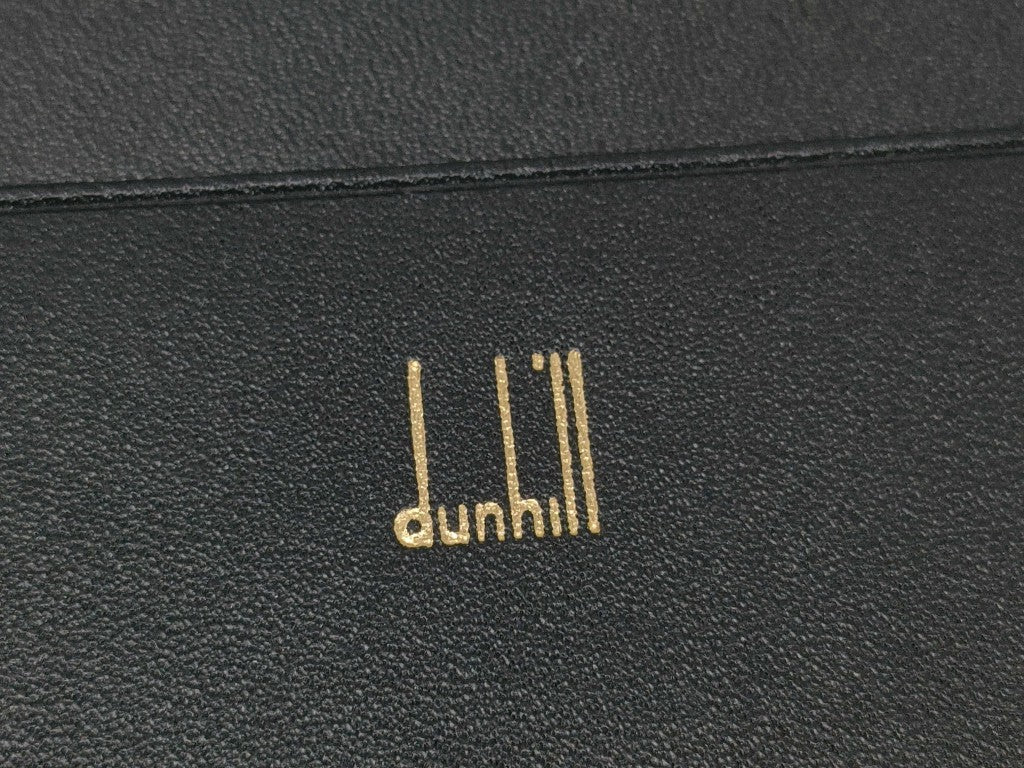 dunhill ダンヒル 名刺入れ オックスフォード カードケース WM4300A ブラック カーフレザー メンズ ゴールド金具 新品未使用展示品