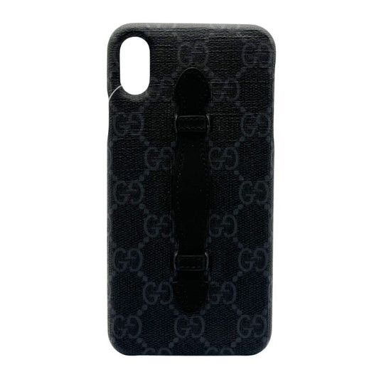GUCCI グッチ スマートフォンケース GGスプリーム 592945 ブラック PVC ユニセックス IPhoneXS/MAX用 美品