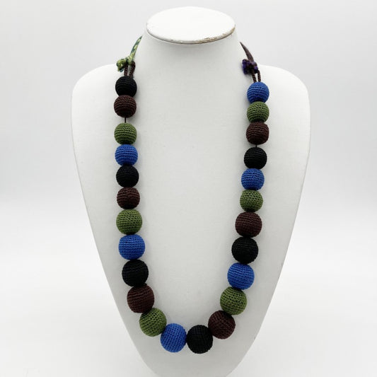 PRADA プラダ ネックレス P7133 マルチカラー コットン レディース 美品