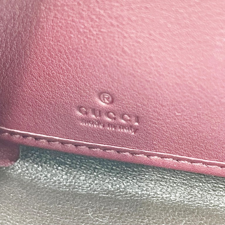GUCCI グッチ 財布 マイクログッチシマ 307987 ワインレッド パイソン×レザー ユニセックス ラウンドファスナー長財布 超美品