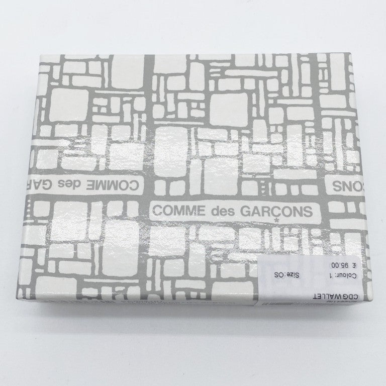 COMME des GARCONS コムデギャルソン 財布 iD SA0641ID ブラック ホワイト レザー メンズ 2つ折り財布 超美品