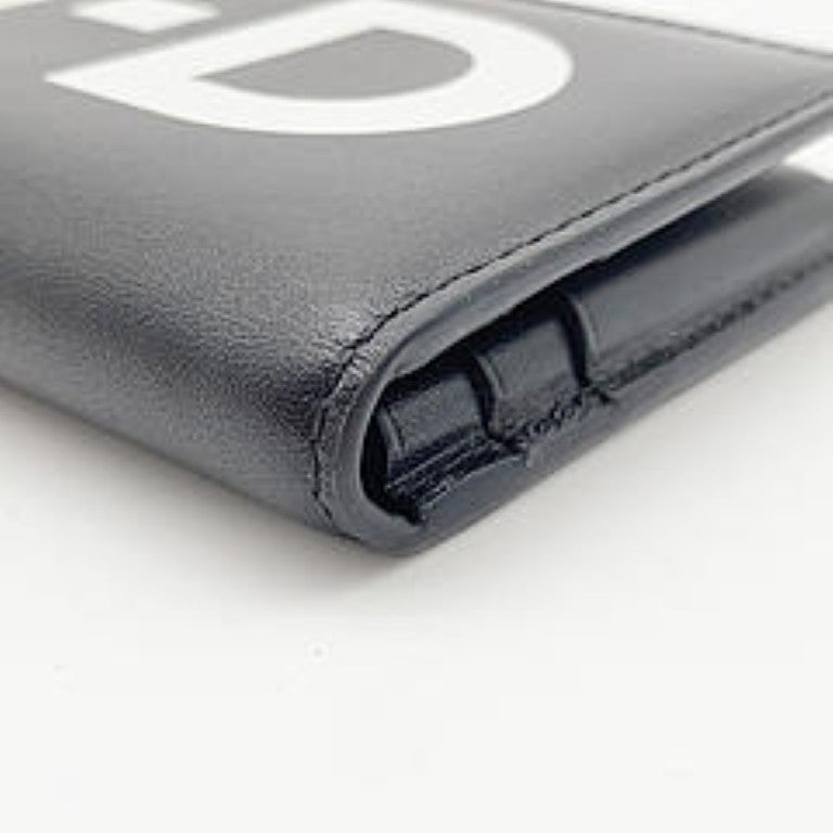 COMME des GARCONS コムデギャルソン 財布 iD SA0641ID ブラック ホワイト レザー メンズ 2つ折り財布 超美品