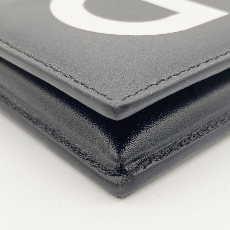 COMME des GARCONS コムデギャルソン 財布 iD SA0641ID ブラック ホワイト レザー メンズ 2つ折り財布 超美品