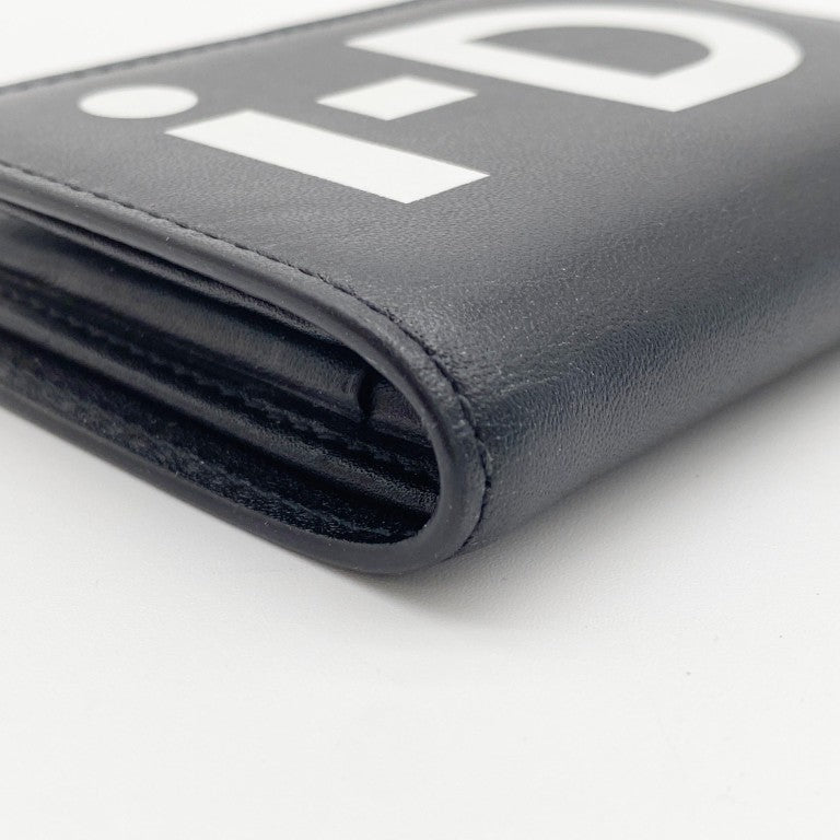 COMME des GARCONS コムデギャルソン 財布 iD SA0641ID ブラック ホワイト レザー メンズ 2つ折り財布 超美品