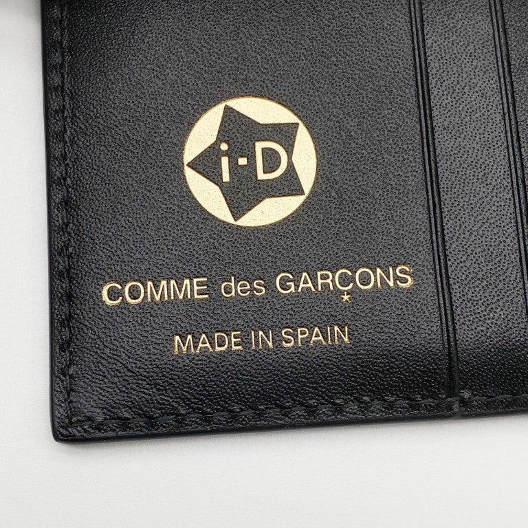 COMME des GARCONS コムデギャルソン 財布 iD SA0641ID ブラック ホワイト レザー メンズ 2つ折り財布 超美品