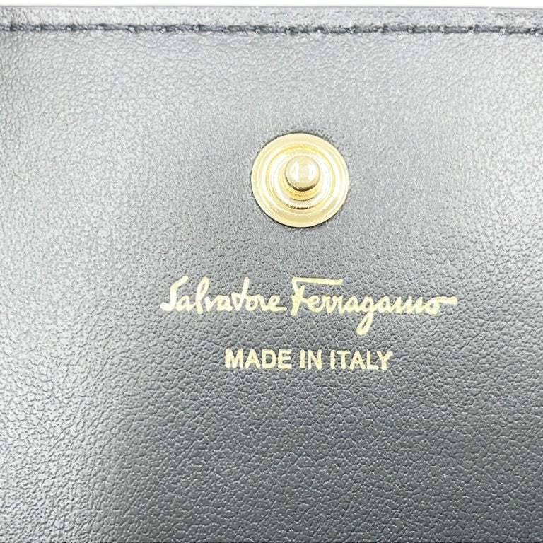 Salvatore Ferragamo フェラガモ カードケース 名刺入れ ガンチーニ IY22 0371 マルチカラー レザー レディース ゴールド金具 美品