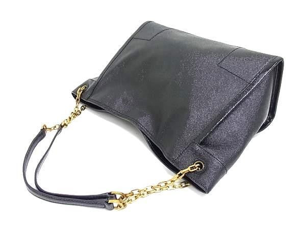 TORY BURCH トリーバーチ トートバッグ ブリテン コレクション ブラック系 PVC レディース チェーン ゴールド金具 超美品