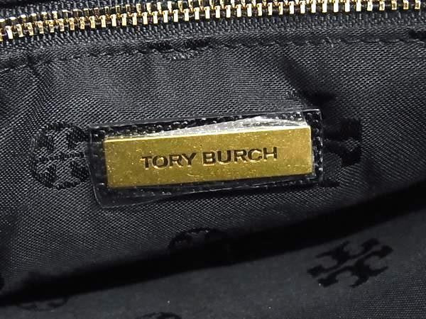 TORY BURCH トリーバーチ トートバッグ ブリテン コレクション ブラック系 PVC レディース チェーン ゴールド金具 超美品