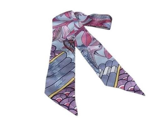 HERMES エルメス リボンスカーフ ツイリー H063224S 03 マルチカラー系 シルク100% レディース Tree of song 超美品