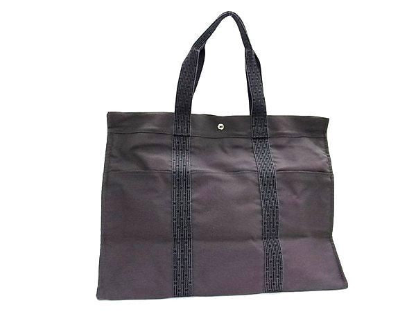 HERMES エルメス トートバッグ エールライントートTGM グレー系 キャンバス ユニセックス 超美品
