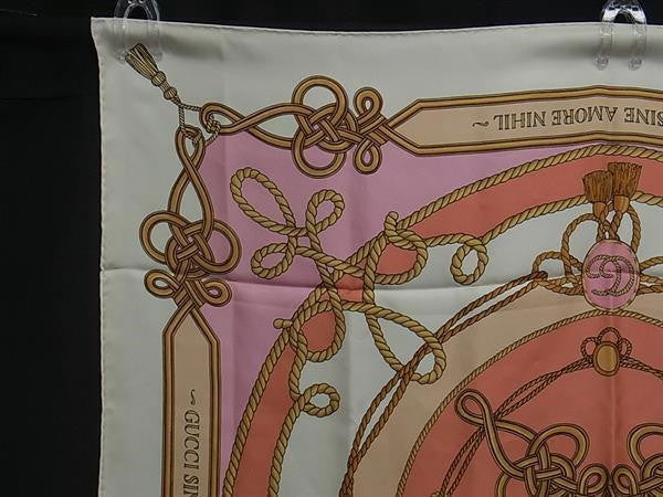 GUCCI グッチ 大判 スカーフ 703096 マルチカラー系 シルク100% レディース ロープ柄 新古品未使用品