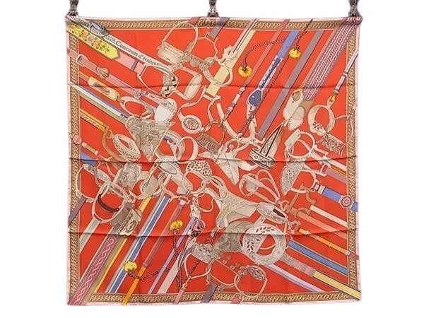 HERMES エルメス 大判 スカーフ カレ90 マルチカラー系 シルク100% レディース Concours d’etriers エトリエの競演 超美品