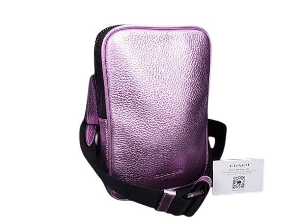 COACH コーチ ショルダーバッグ ADEN エイデン CO917 メタリックピンク系 レザー レディース 新品未使用展示品
