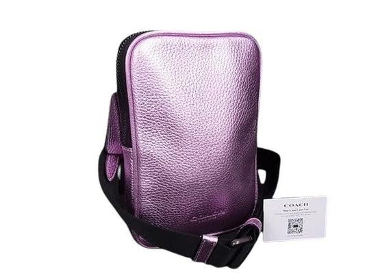COACH コーチ ショルダーバッグ ADEN エイデン CO917 メタリックピンク系 レザー レディース 新品未使用展示品