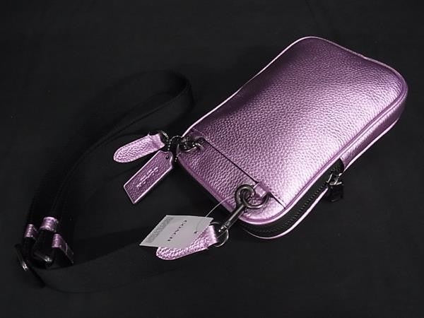 COACH コーチ ショルダーバッグ ADEN エイデン CO917 メタリックピンク系 レザー レディース 新品未使用展示品