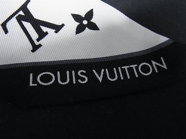 LOUIS VUITTON ルイヴィトン リボンスカーフ バンドーBB レッツ ゴー M76442 マルチカラー系 シルク100% レディース モノグラム 超美品