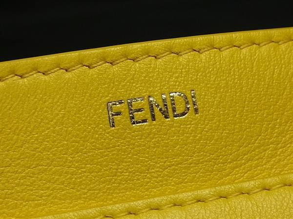 FENDI フェンディ バッグ ピーカブーバッグインポケット イエロー系 レザー レディース 超美品