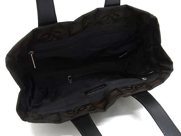 CHANEL シャネル トートバッグ ニュートラベルライン トート PM A20457 ブラウン系 ブラック ナイロン×レザー レディース ハンドバッグ 超美品