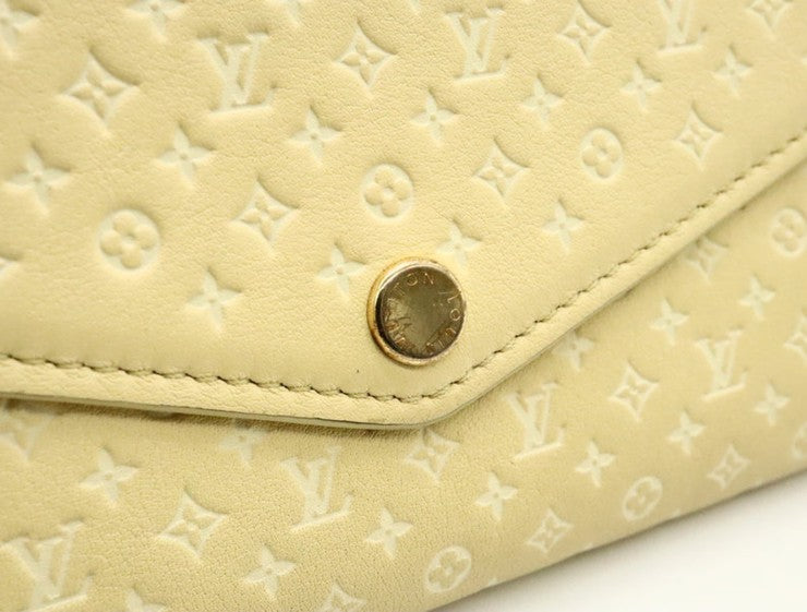 LOUIS VUITTON ルイヴィトン 財布 ポルトフォイユサラNM M82231 ジョーヌ（イエロー系） ナノモノグラム レディース ゴールド金具 美品