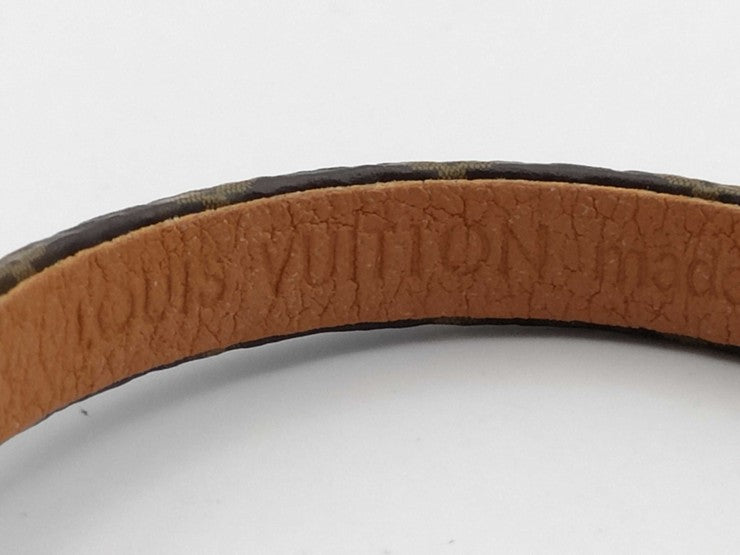 LOUIS VUITTON ルイヴィトン ブレスレット ブラスレ スピーディー M8031 ブラウン ゴールド系 モノグラムアンプラント レディース 超美品