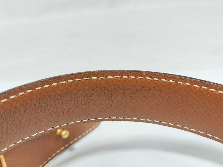 HERMES エルメス ベルト ミニ コンスタンス Hベルト ブラック ゴールド系 レザー レディース H金具 ゴールド金具 美品
