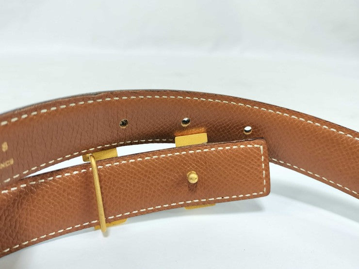 HERMES エルメス ベルト ミニ コンスタンス Hベルト ブラック ゴールド系 レザー レディース H金具 ゴールド金具 美品