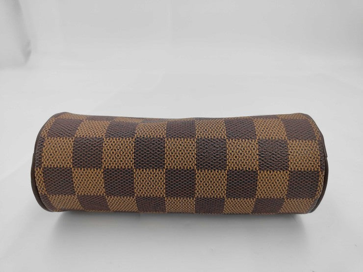 LOUIS VUITTON ルイヴィトン ポーチ パピヨン30用ポーチ エベヌ（ブラウン）系 ダミエ レディース ゴールド金具 美品