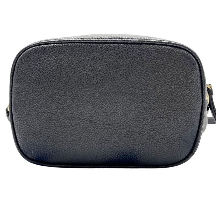 Salvatore Ferragamo フェラガモ ショルダーバッグ ヴァラリボン EE-21 H498 ブラック系 レザー レディース ゴールド金具 美品